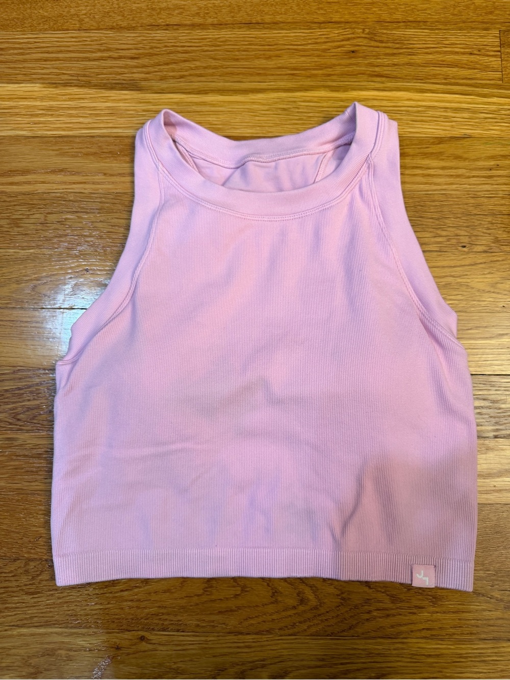 JoyLab High Neck Racerback Sports Bra Tank Top in Pink - Size Est. S/M